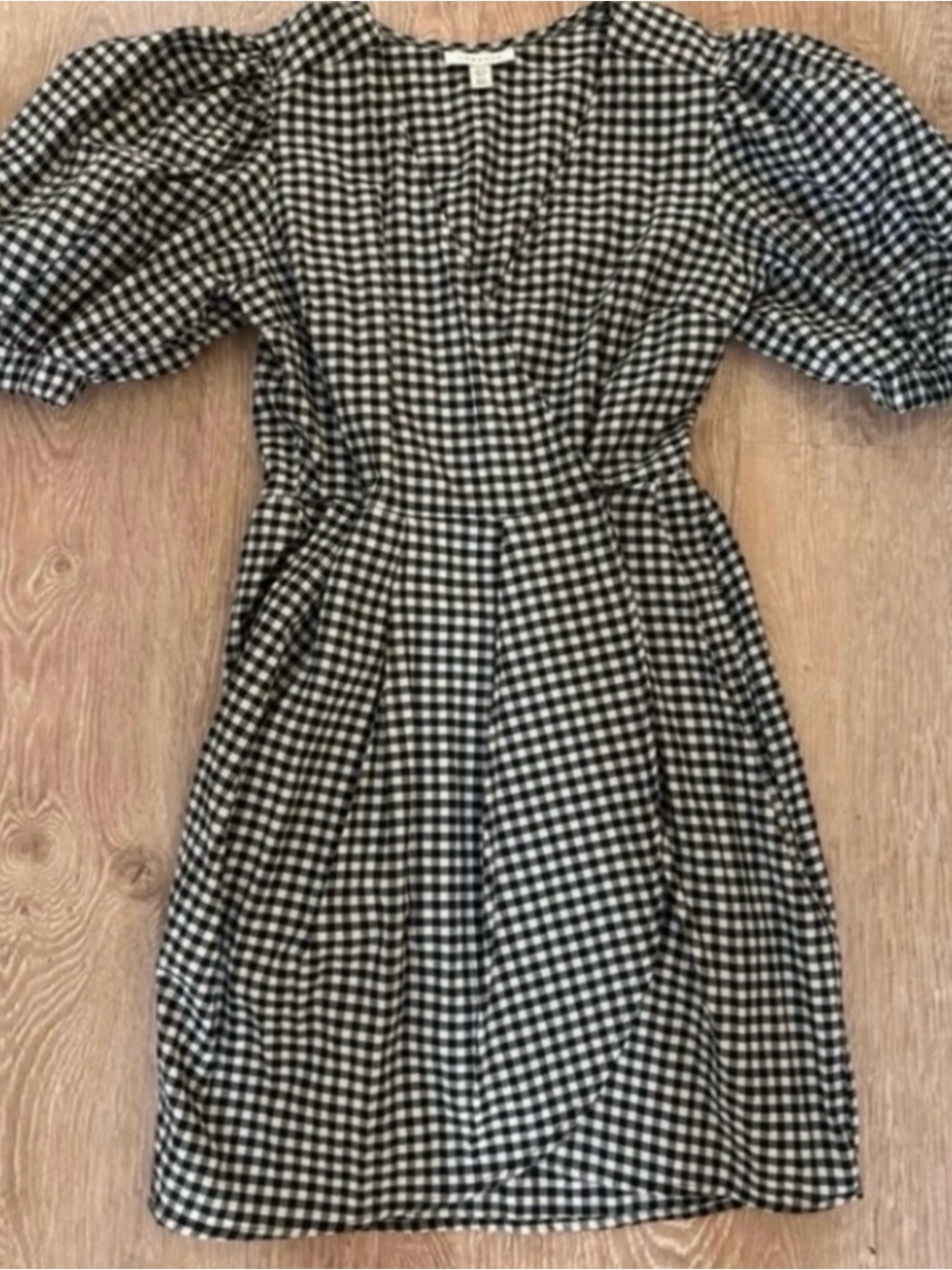 Topshop Gingham Black & White Wrap Dress  Size 6
NWOT